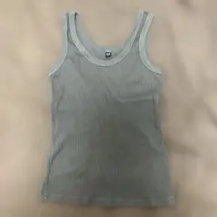 UNIQLO グレー タンクトップ リブ編み