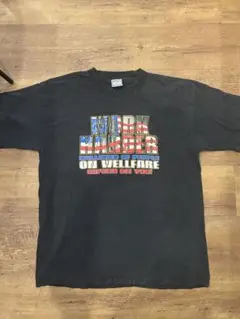 WORK HARDER ON WELFARE Tシャツ　袖裾シングル　90s