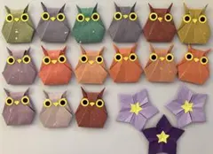 折り紙 ハンドメイド 敬老の日 フクロウ