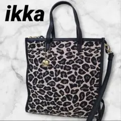 ikka イッカ パイピング スクエア トートバッグ 2way ショルダーバッグ