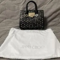 ジミー チュウ ライリー ハンドバッグ スタッズ 2way ブラック シルバー