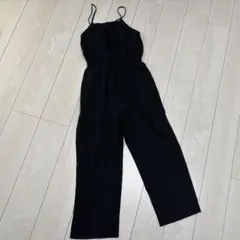 UNIQLO KIDS ブラックオーバーオール 160