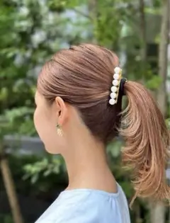 ほぼ新品　Sheriche シェリッシュ　パール　バー　ヘアゴム