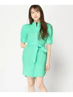 夏物Sale!GAP グリーン　シャツワンピースXS