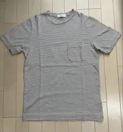 グリーンレーベルリラクシング　Tシャツ　ボーダー　胸ポケット　メンズ　S