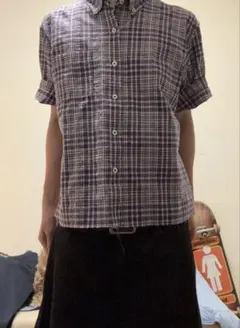 90s 短丈チェックシャツ