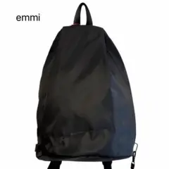 【美品】emmi バッグパック　ボディバックパック　黒　2way 軽量　エコ撥水