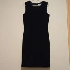 美品◆Calvin Klein ノースリーブワンピース サイズ6 ネイビー 濃紺