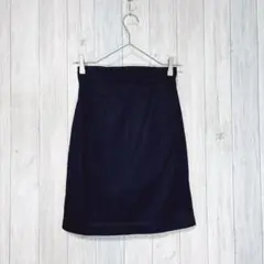 【PART2 JUNKOSHIMADA】タイトスカート 金ボタン ネイビー S
