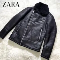 【極美品】ZARA ザラ ムートン ボアライダースジャケット S