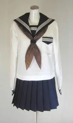 冬クリームセーラー服セット(本格的)180cm大きいサイズ セーラー服