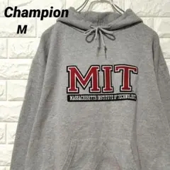 【Champion】ロゴスウェットパーカー グレー MIT US古着