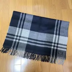 Joshua Ellis ジョシュアエリス カシミヤ ストール 黒紺グレー