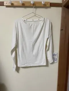 COMME CA ISM Tシャツ スナップボタン付き 白