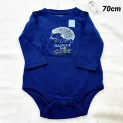 新品／半額 ベビー ギャップ 長袖 ロンパース 70 インナー GAP