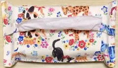 ボックスティッシュカバー（Cat Flower Garden柄）