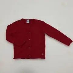 PETIT BATEAU 赤 カーディガン 24m/86cm