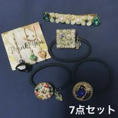 ハンドメイド ビジューヘアゴム フラワーヘアクリップ ビジューピン まとめ売り