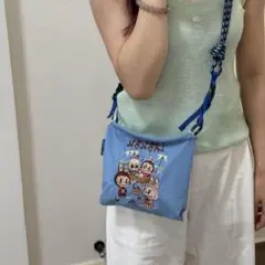 刺繍 Labubu (ラブブ)エコバッグ トートバッグ ショルダー付き Sサイズ