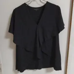 COS ブラック フリル半袖トップス EUR M