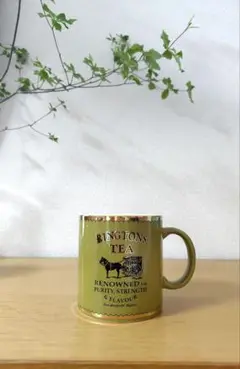 【未使用】リントンズ バケツ型 TEA BAG  ゴールド クラシック柄 未使用】リントンズ バケツ型 TEA BAG ゴールド クラシック柄