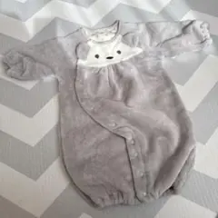 コンビ2WAYオール クマデザイン モコモコ グレー