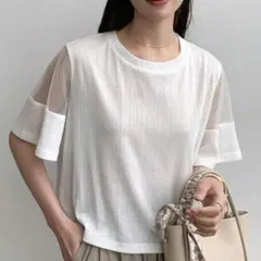 SHEIN シーイン 白 チュール ハート 半袖