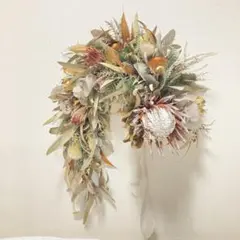 創作スワッグ　プロテアフローティング