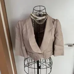 【グレースコンチネンタル】ベージュ ショートジャケット