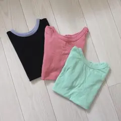 breeze カラフルTシャツ3枚セット（黒・ピンク・ミント）