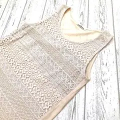レースタンクトップ　ノースリーブ　フリーサイズ