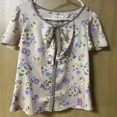 Clear Impression 花柄 半袖ブラウス