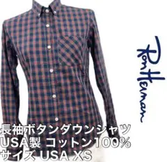 RonHerman ロンハーマン チェック柄 長袖 シャツ USA製 XS