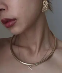 ameri vintageゴールドUND SLIM STICK CHOKER