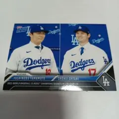 Topps Now 2023 大谷翔平 山本由伸 入団会見