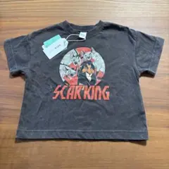 ライオンキング　SCARKING スカー　半袖　Tシャツ　チャコールグレー