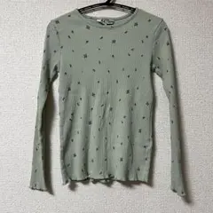 H&M トップス　130cm 長袖　花柄　緑　女の子　キッズ