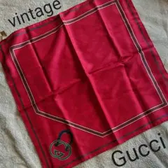 OLD GUCCI スカーフ GG柄 赤 vintage グッチ