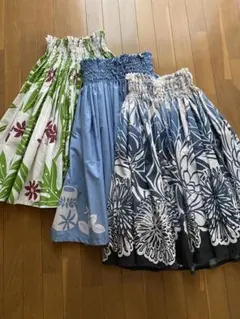 フラダンス用スカート3点セット