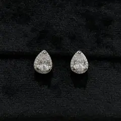 【新品】 小サイズ　ドロップピアス　ジルコニア　モアサナイト