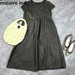 ミズイロインド　mizuiro ind ハーフスリーブ　Ａラインワンピース