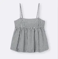 ♡新品未使用♡gu バブルヘムキャミソール ギンガムチェック M 完売品
