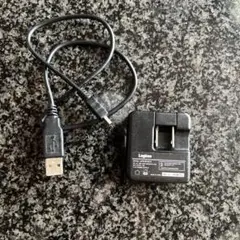 【美品】mini USB Type-BケーブルとUSB充電器（Logitec）