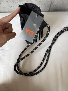Y-3 ブラック スマホショルダーバッグ