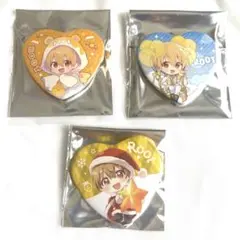 【新品】すとぷり るぅと 缶バ ハート缶バッジ 3個 まとめ売り デフォ