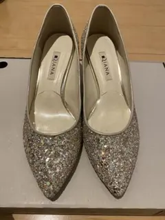 ダイアナ　グリッターパンプス　24cm シルバー
