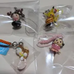 キャラクター ストラップセット　ピカチュウ　チョッパー　ドラえもん　鉄腕アトム