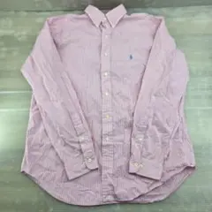 ＄Ralph Lauren ピンクストライプシャツ 16 1/2 L
