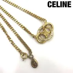 ✨極美品✨ CELINE ネックレス サークル ブラゾン ビジュ 刻印 43cm