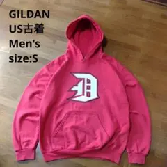GILDAN ビッグロゴ パーカー 赤 US古着 Men's size:S